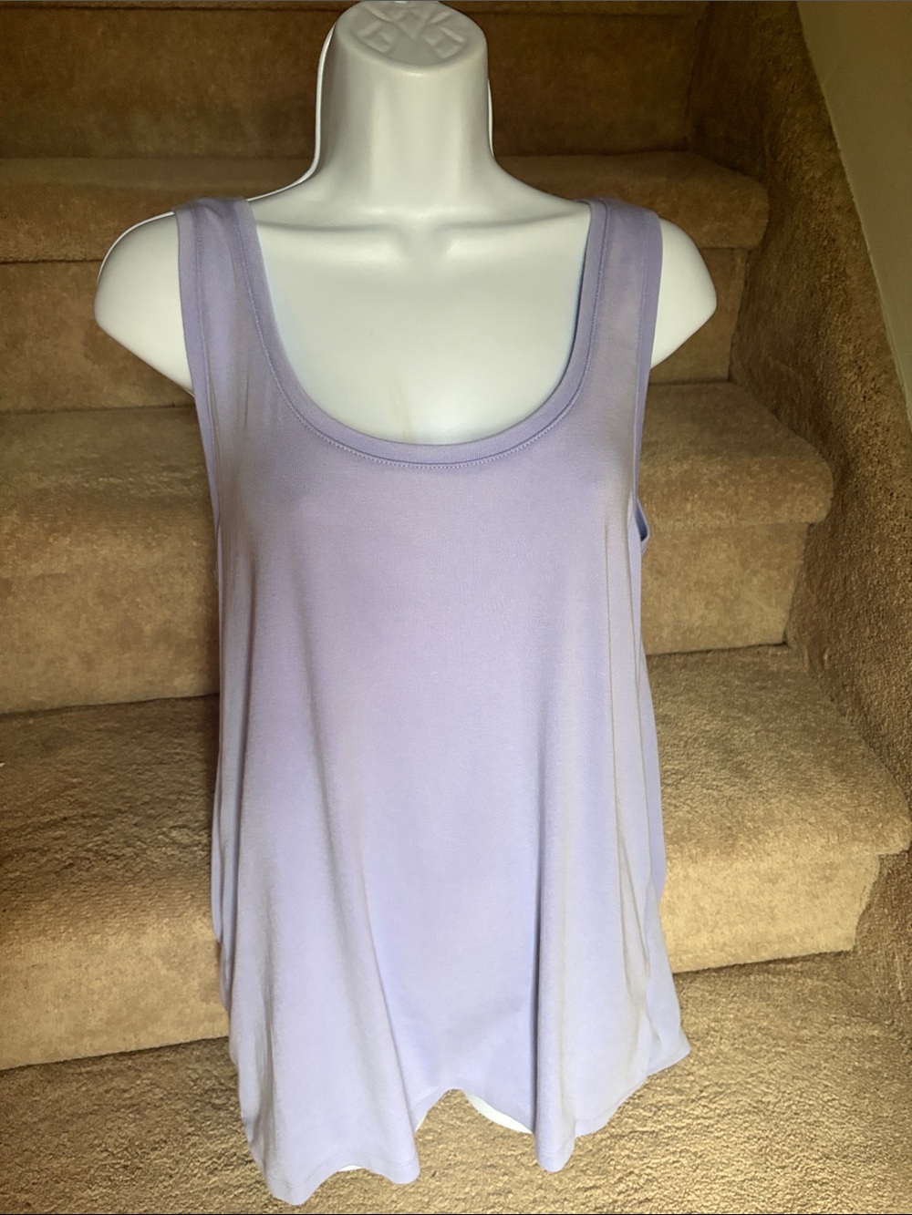 GAP Light Lavender Scoop Neck Sleeveless Tank Top - XXL